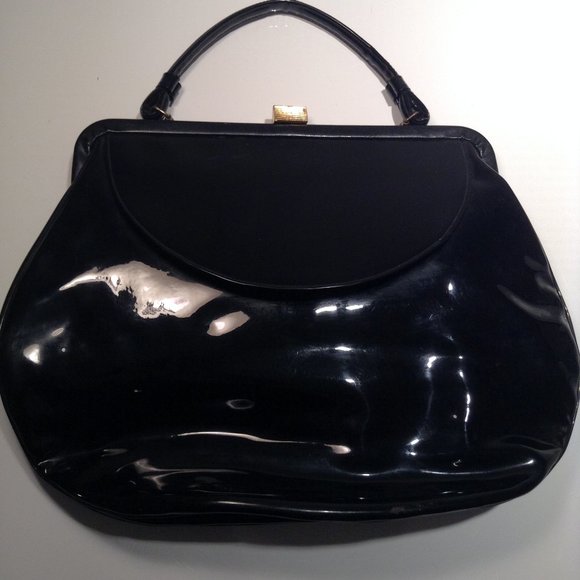 Vintage Bags Large Vintage Lewis Black Patent Elegant Purse Poshmark